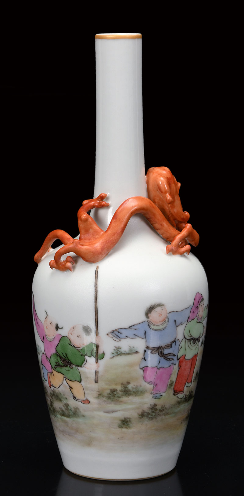 《五子闹元宵》 尺寸9cm x 20 cm