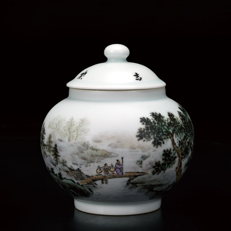 《听泉会友小罐》 尺寸11 cm x 12 cm