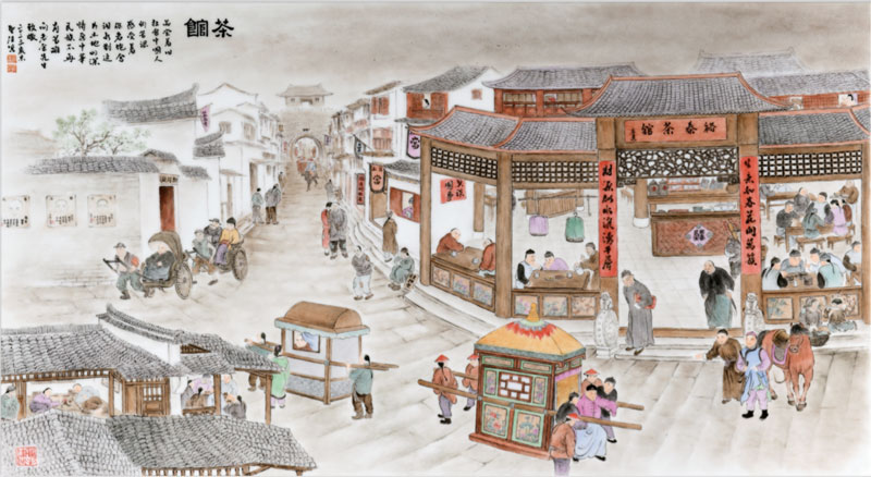 《茶馆》 尺寸81 cm x 44 cm